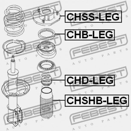Febest Shock Absorber for Daewoo Leganza 1998-2002