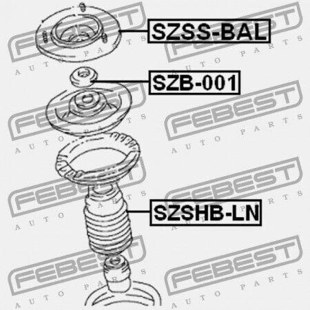 Febest Αμορτισέρ για Suzuki Baleno 1995-2001