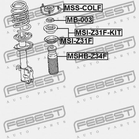 Febest Αμορτισέρ για Mitsubishi Colt