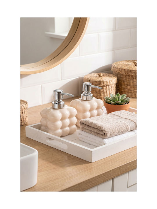 SteweHome Dispenser Κουζίνας Γυάλινο Μπεζ 300ml