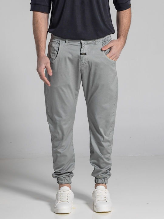 Elastic Trousers in Loose Fit Grey