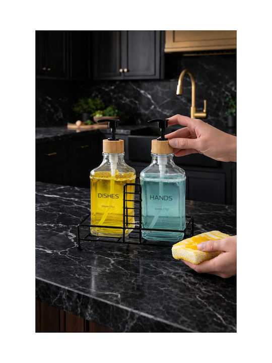 SteweHome Kitchen Glass White Dispenser 500ml