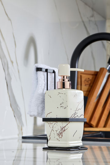 SteweHome Kitchen Ceramic White Dispenser 200ml
