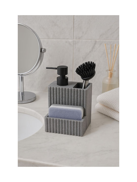 SteweHome Dispenser Αφρού Κουζίνας Πλαστικό Γκρι 350ml