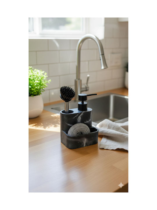 SteweHome Dispenser Αφρού Κουζίνας Πλαστικό Μαύρο 350ml
