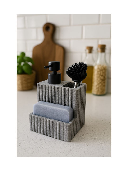 SteweHome Dispenser Αφρού Κουζίνας Πλαστικό Γκρι 350ml