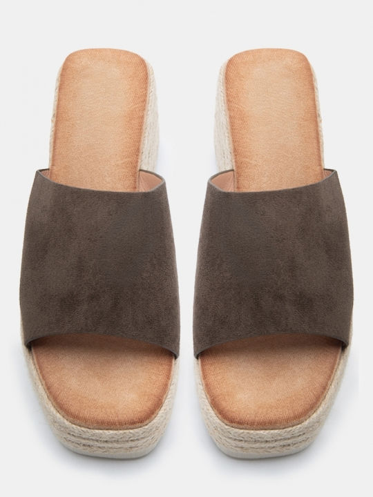 Platforme Dama Tip Slip On Kaki