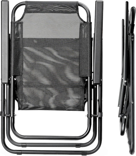Platinet Black Beach Chair 62x45x102cm