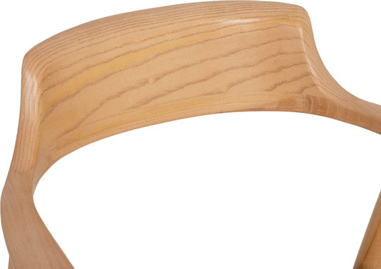 Rubberwood Πολυθρόνες Τραπεζαρίας Ξύλινες Μπεζ 2τμχ 58x54x78εκ.