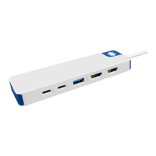 Targus HyperDrive Flex USB-C Докинг Станция с HDMI 4K PD и Свързване 2 Монитора Бяла