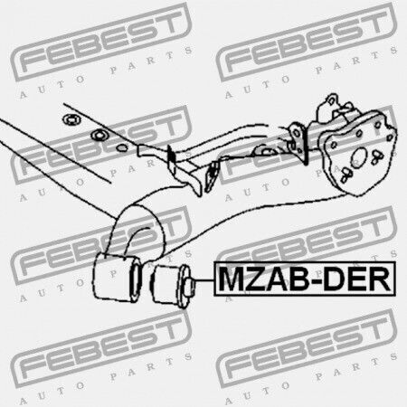 Febest Δακτύλιος Οπίσθιας Δοκού Mazda 2 De 2007-2010 Eu D651-28-460