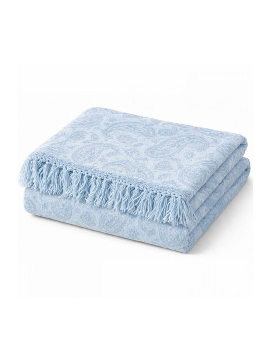 Three-Seater Sofa Throw 180x280cm Light Blue