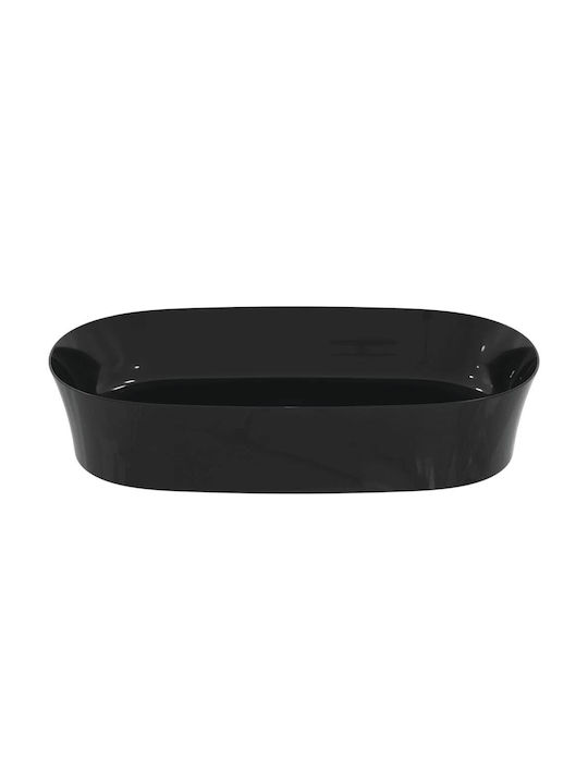 Ideal Standard Ipalyss Vessel Porcelain Bathroom Sink 60x38x12cm Black