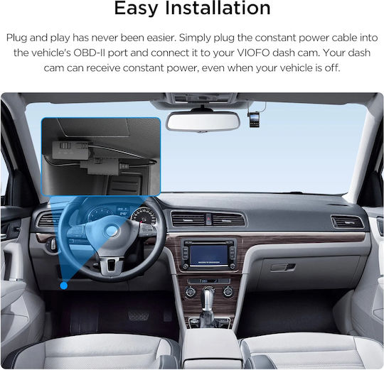 Viofo Hardwire Kit Op100 Obd-ii Power Cable Viofo-op100
