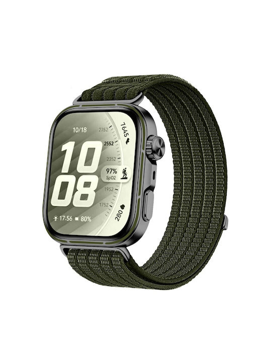 Huawei Watch Fit 3/fit 4/fit 4 Pro Fit 5/fit 5 Pro Λουράκι Nylon Dark Green