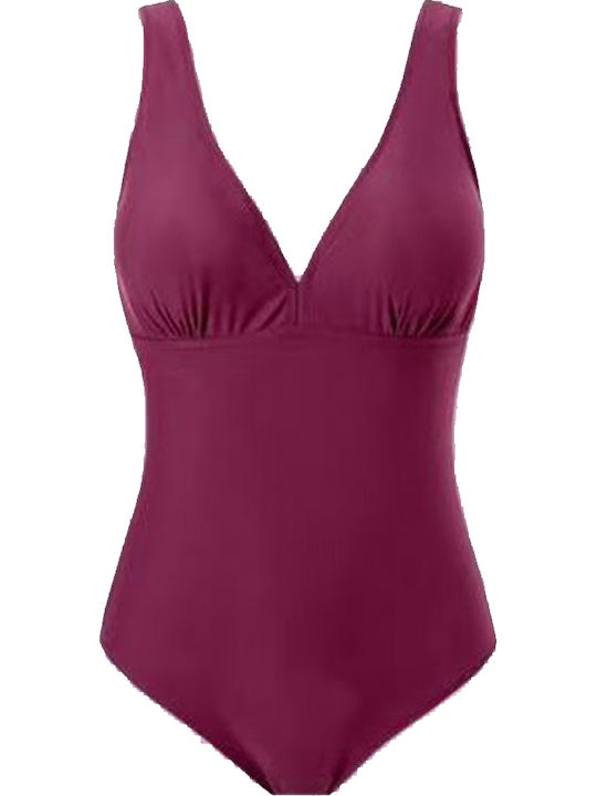 Burgundy One Piece Swimsuit