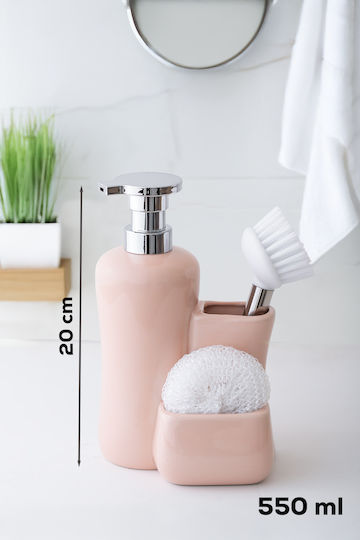SteweHome Вградена Дозатор Диспенсър от Бежов Порцелан 550ml