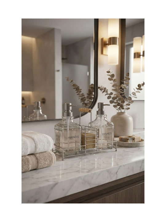 SteweHome Kitchen Glass Black Dispenser 500ml