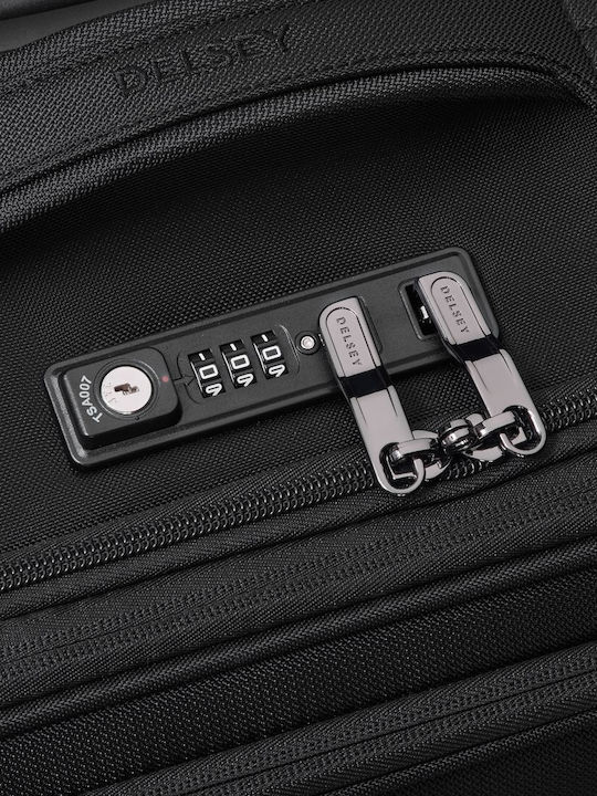Delsey Slim Cabin Suitcase Black Height 55cm