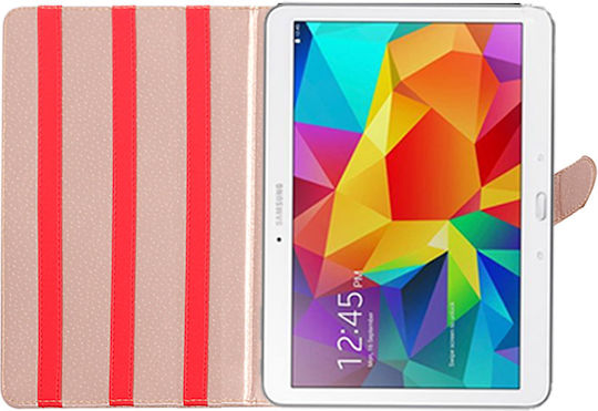 Leatherette Honeycomb Texture Case Galaxy Tab S 10.5 T800 Gold Stand Gold