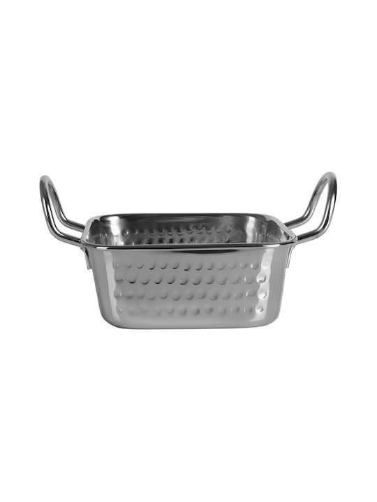 Vilde Μπωλ Σερβιρίσματος Τετράγωνο Inox Γκρι 11.5x11.5εκ.
