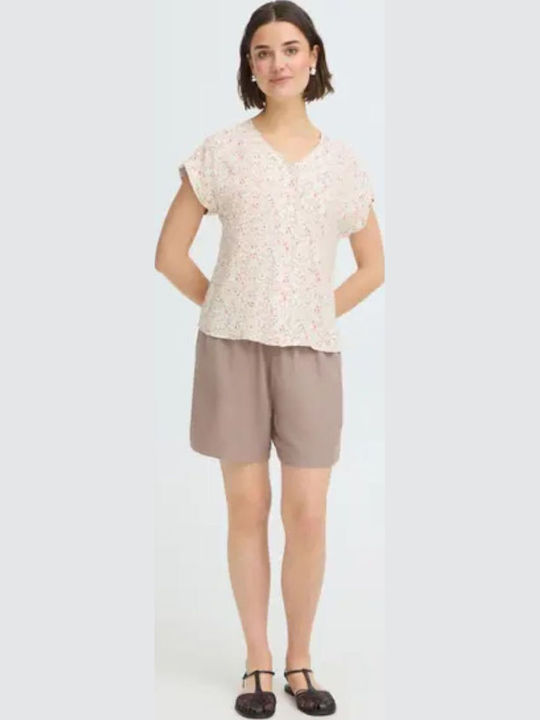 Women's Summer Blouse Pink Embriem