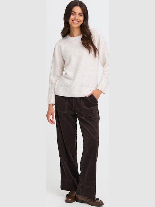 Women's Long Sleeve Sweater Ecru