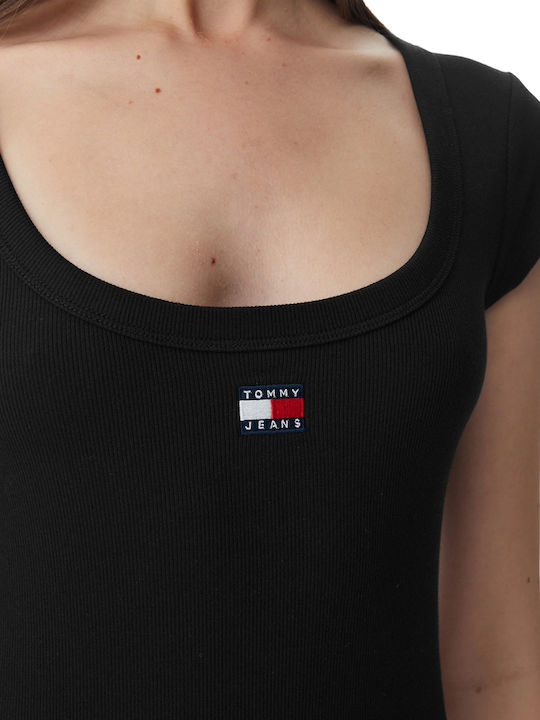 Καλοκαιρινό Maxi T-shirt Φόρεμα Μαύρο