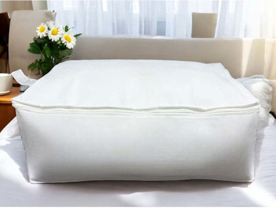SteweHome Fabric Clothes Storage Case in White Colour 62x44x22cm 4pcs