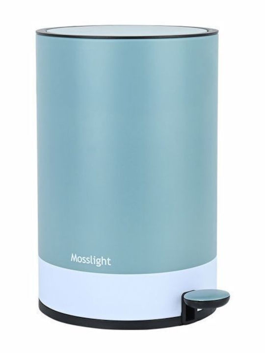 Estia Μεταλλικό Καλαθάκι Μπάνιου Soft Close 6lt Γαλάζιο