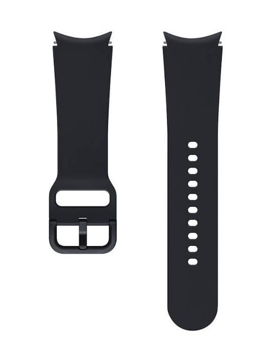 Samsung Λουράκι Σιλικόνης Μαύρο (Galaxy Watch4/5/6/7/FE/4 Classic/6 Classic/5 Pro)