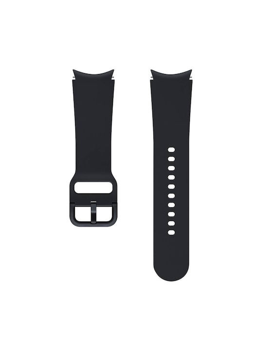 Samsung Λουράκι Σιλικόνης Μαύρο (Galaxy Watch4/5/6/7/FE/4 Classic/6 Classic/5 Pro)