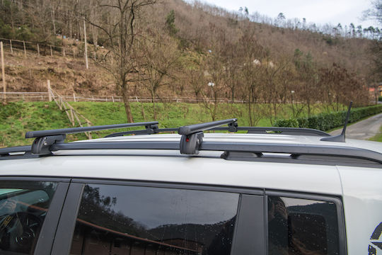 Menabo Aluminum Roof Bars Sherman XL Black 135 Cm Black Color Peugeot 4007 5 Doors 2007>2012 Raised Rails Parallel Bars Set 2 Pieces 12290/mb Mp.12290/mb-148