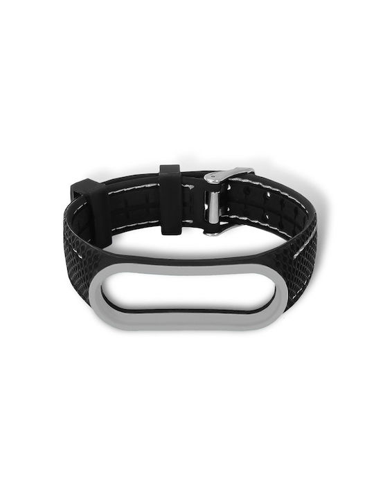 Xiaomi Lifestyle Λουράκι Σιλικόνης Black / Gray (Xiaomi Smart Band 7)