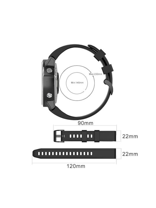 Armband Silikon Schwarz (Huawei Watch 3 (46mm) / Huawei Watch 3 Pro (48mm) / Huawei Watch GT 2 Pro (47mm) / Honor GS Pro)