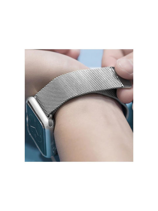 Devia Elegant Milanese Λουράκι Μεταλλικό Ασημί (Apple Watch 38/40/41mm)