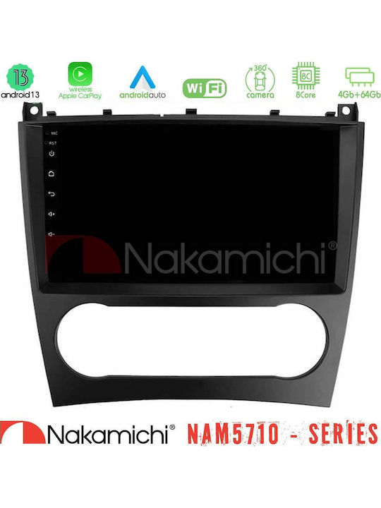 Nakamichi Ηχοσύστημα Αυτοκινήτου για Mercedes-Benz C Class / CLK Class 2008-2011 (Bluetooth/USB/WiFi/GPS/Apple-Carplay/Android-Auto) με Οθόνη Αφής 9"