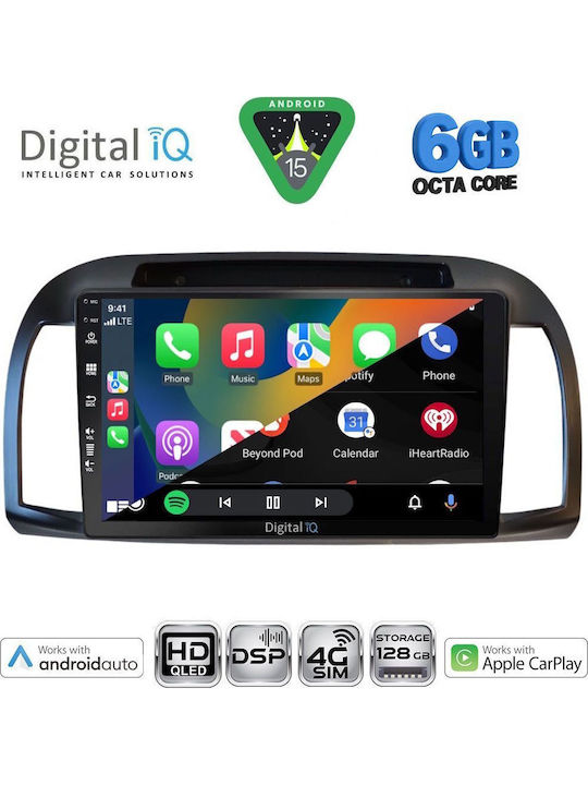 Digital IQ BXF 17457BL_CPAA 9 инчов мултимедиен таблет Nissan Micra K12 модел 2002-2010 Черен