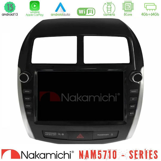 Nakamichi Car Audio System for Mitsubishi Asx 2013-2018 Bluetooth USB WiFi GPS Apple CarPlay Android Auto with 9" Touch Screen