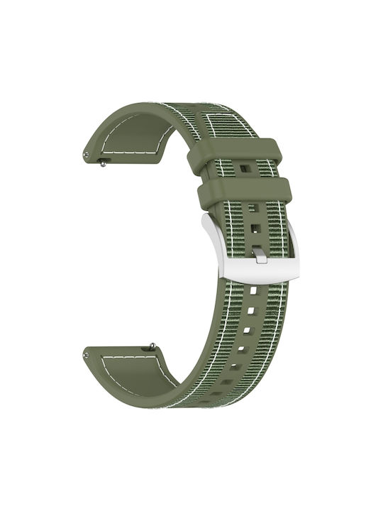 Strap Silicone Green (Galaxy Watch4/5/6/7/FE/4 Classic/6 Classic/5 ProGarmin Venu 2 PlusAmazfit GTS 4Haylou LS02)