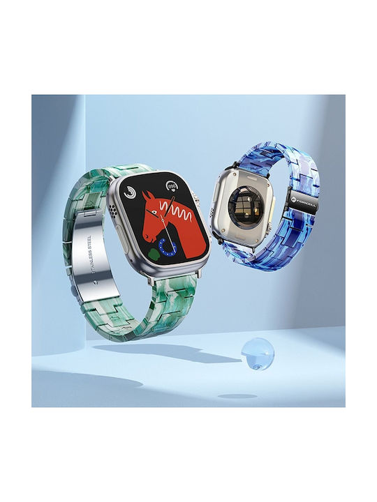 Forcell F-design Armband Rostfreier Stahl Blau (Apple Watch 38/40/41 mm)