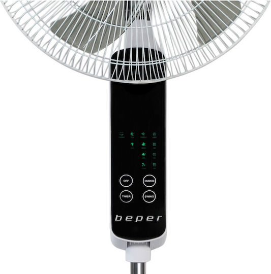 Beper Ventilator Sockel 55W Lüfterdurchmesser 45cm mit Fernbedienung Weiß