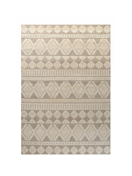 Tzikas Carpets Elio 62858 Σετ Μοντέρνα Χαλιά Κρεβατοκάμαρας Λευκό 354-0-355-62858-060 3τμχ