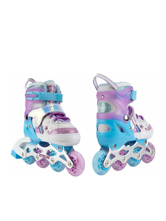 Action One Kleine Meerjungfrau Einstellbare Inline Skates Größe S 31-34 Lila