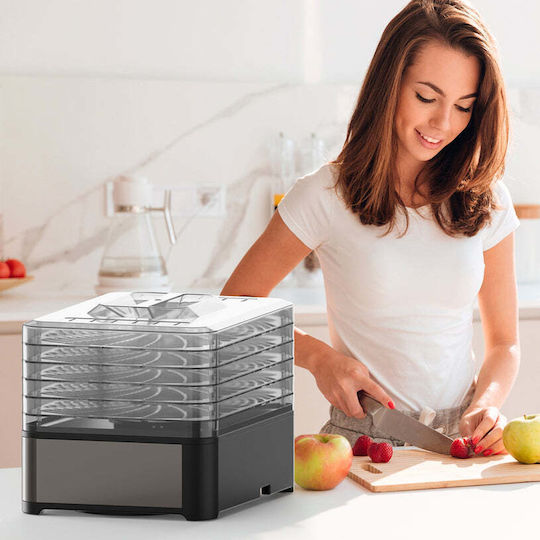 Black & Decker Deshidrator De Alimente Cu 5 Rafturi Și Temperatură Reglabilă 35-70°C