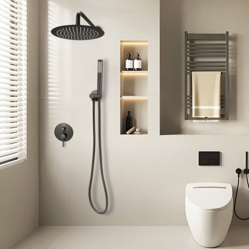 Vevor Built-in Mixer & Shower Head Set for Shower Black 197988527213