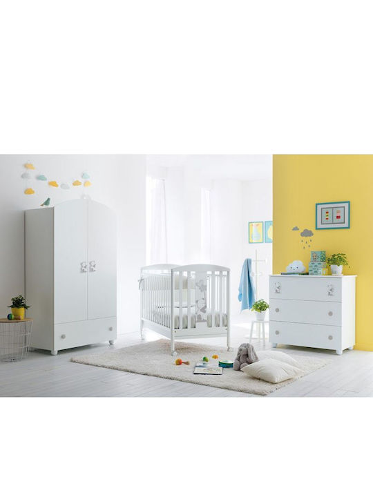 Pali Babybett Weiß für Matratze 60x120cm
