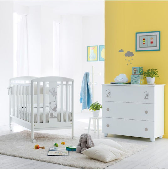 Pali Orsetto White Baby Crib