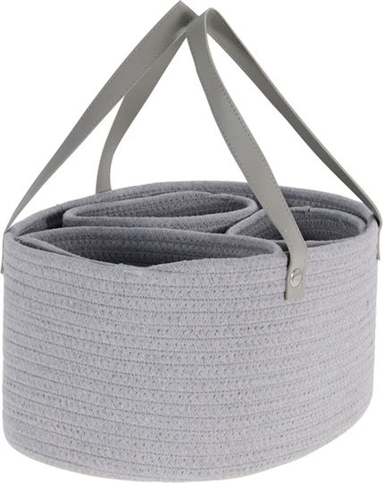 Koopman Декоративна Кошница От Слама Сива 35x25x18см