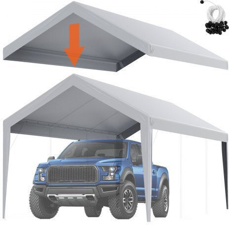 Vevor Pavillonabdeckung Gray 3.048x6.096m